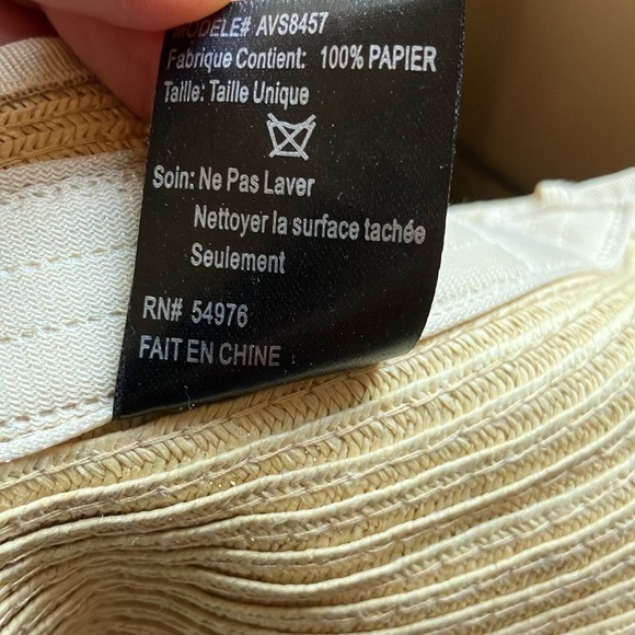 D&Y boho floppy visor hat with bow looks like woven fiber - Picture 6 of 8